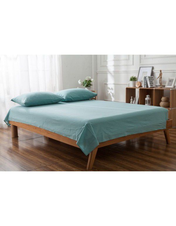 Washed cotton quilt sheet home textile cotton double bed sheet student dormitory single home textile bedding 