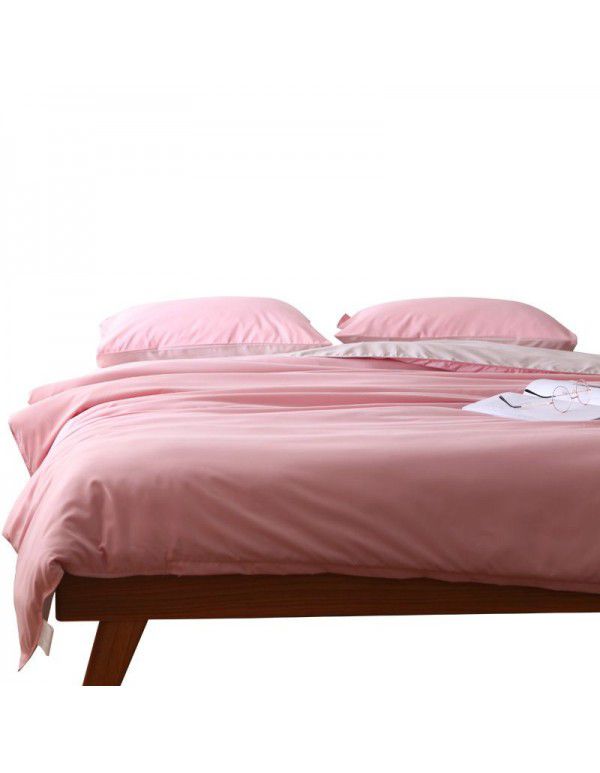 Manufacturer Nordic network red super soft four piece dormitory bedding single quilt cover student home textile three piece set 4