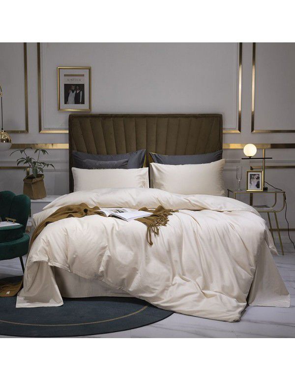 100 cotton 60 thread count long staple cotton four piece set pure cotton bed sheet quilt cover fitted sheet three piece set bedding 4 