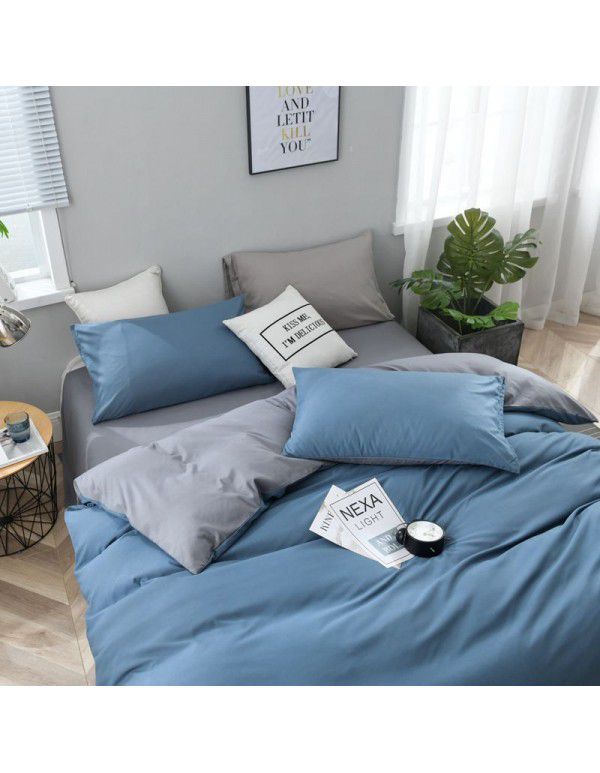  cross border trade small batch quilt cover three piece set Japanese fitted sheet four piece set 