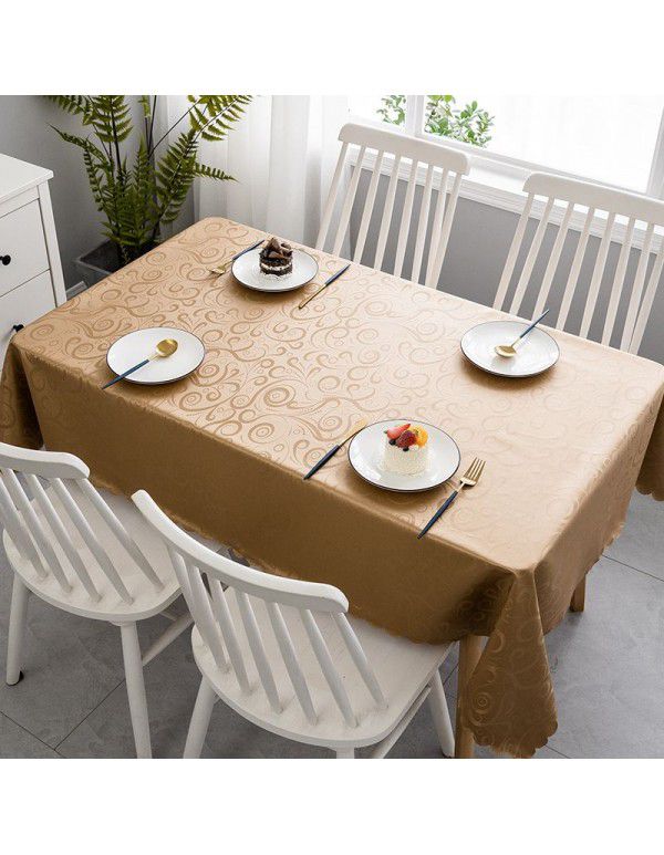 Cross border distribution of European style waterproof tablecloth, anti scalding, anti oil, no washing tablecloth, household tablecloth, rectangular tea table tablecloth 
