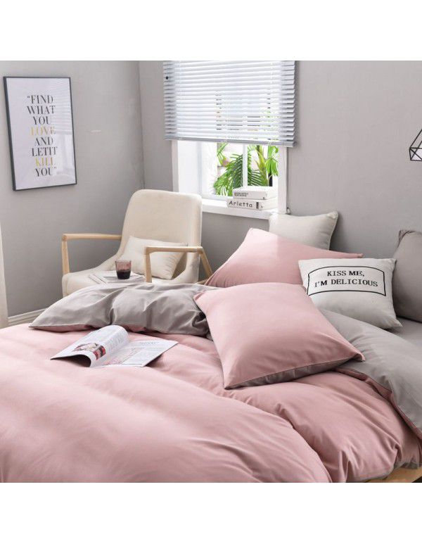  cross border trade small batch quilt cover three piece set Japanese fitted sheet four piece set 