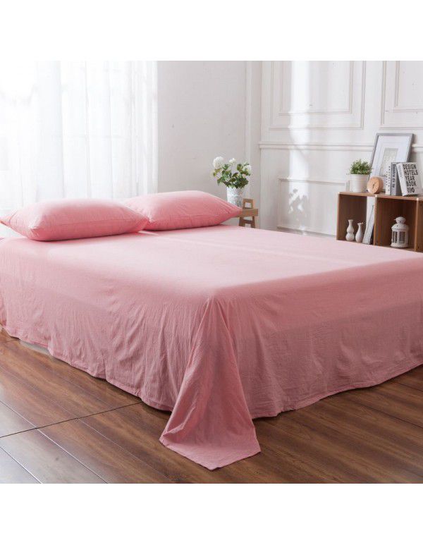 Washed cotton quilt sheet home textile cotton double bed sheet student dormitory single home textile bedding 