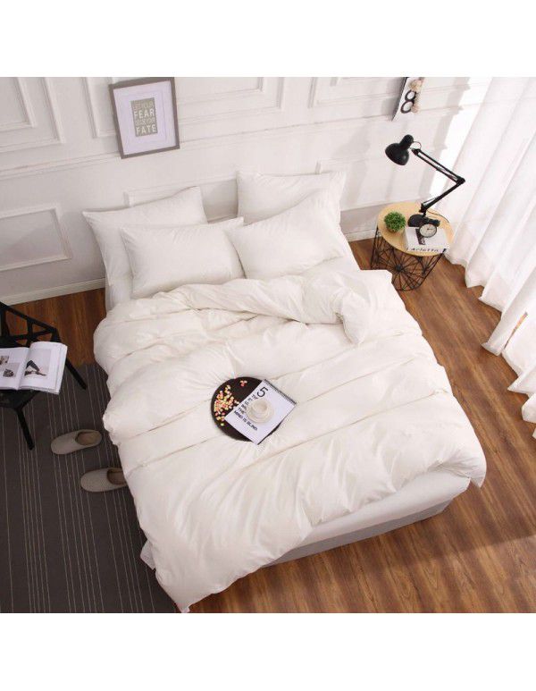 Manufacturer Nordic network red super soft four piece dormitory bedding single quilt cover student home textile three piece set 4