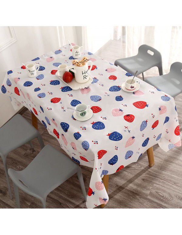 Nordic tablecloth household waterproof oil proof disposable PVC net red tablecloth desk ins student tea table mat t 