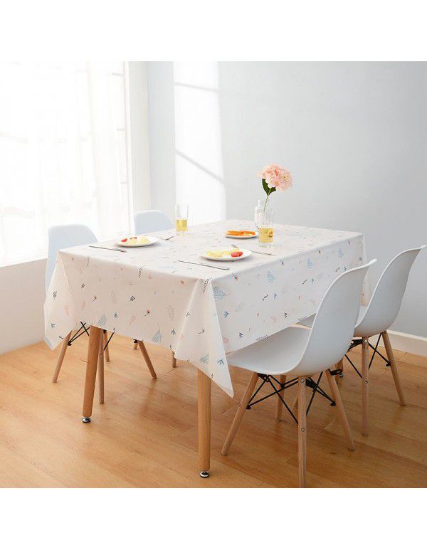 Nordic tablecloth cloth art waterproof anti scald anti oil wash free tea table table cloth desk ins student tablecloth PVC net red 