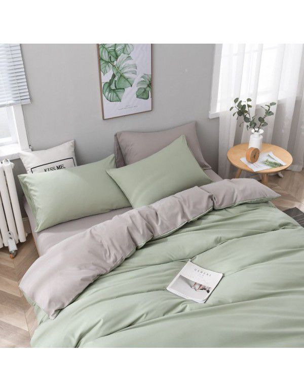 cross border trade small batch quilt cover three piece set Japanese fitted sheet four piece set 