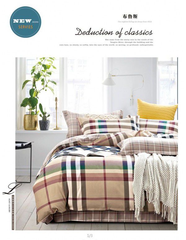 Supply bedding home textile autumn and winter thickened frosted emerald cotton four piece quilt cover three piece fitted sheet set 