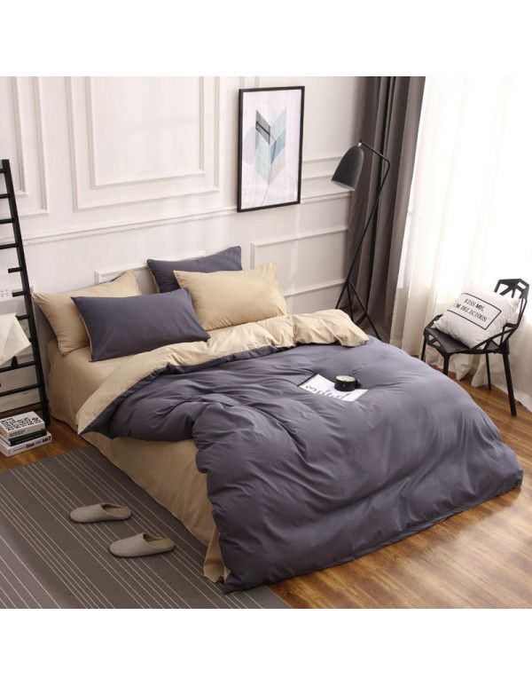  cross border trade small batch quilt cover three piece set Japanese fitted sheet four piece set 