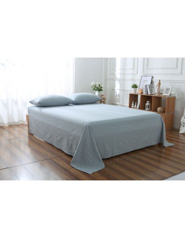 Washed cotton quilt sheet home textile cotton double bed sheet student dormitory single home textile bedding 