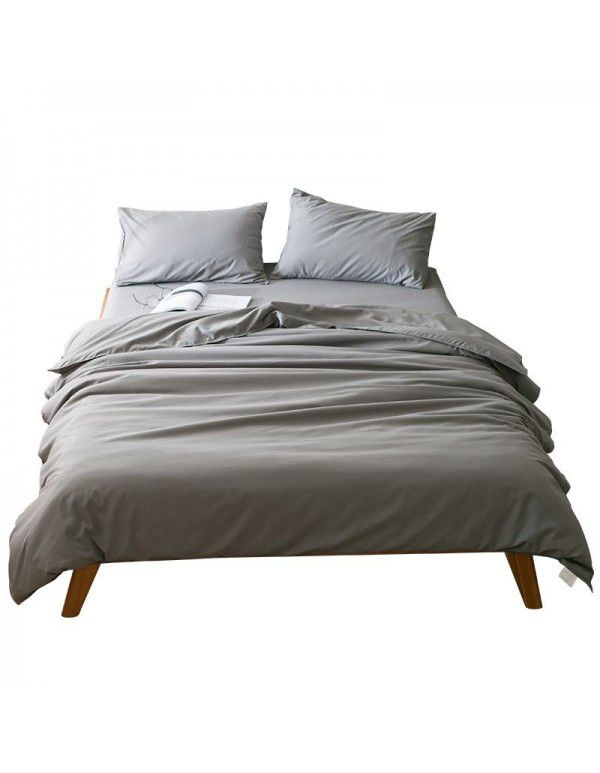 The manufacturer directly sells three piece sets of military training dormitory bedding sheets for military green students, which can be customized 