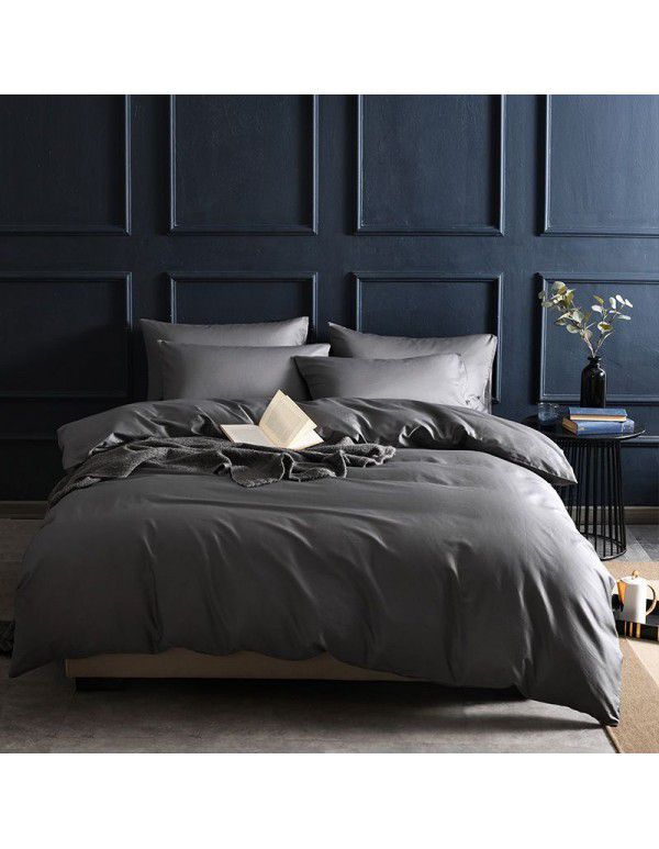 100 cotton 60 thread count long staple cotton four piece set pure cotton bed sheet quilt cover fitted sheet three piece set bedding 4 