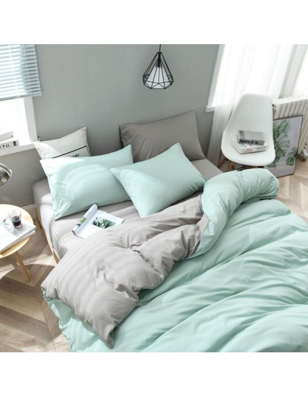 cross border trade small batch quilt cover three piece set Japanese fitted sheet four piece set 