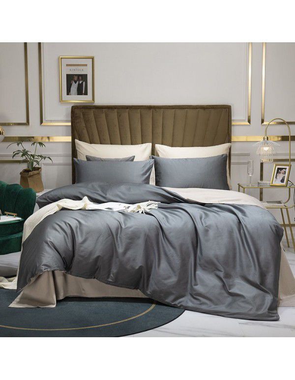 100 cotton 60 thread count long staple cotton four piece set pure cotton bed sheet quilt cover fitted sheet three piece set bedding 4 