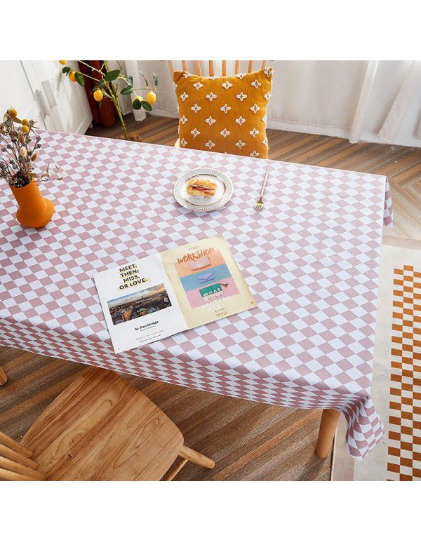 Rural farm PVC tablecloth waterproof oil proof wash free ins net red tabletop tablecloth tea table mat rectangle 