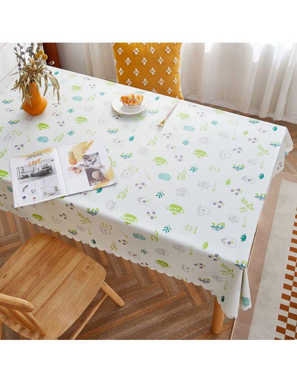 Rural farm PVC tablecloth waterproof oil proof wash free ins net red tabletop tablecloth tea table mat rectangle 