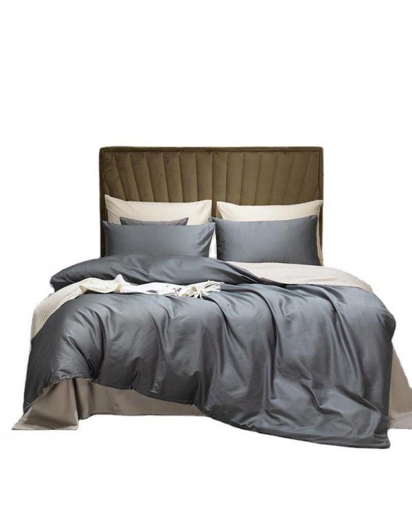 100 cotton 60 thread count long staple cotton four piece set pure cotton bed sheet quilt cover fitted sheet three piece set bedding 4 