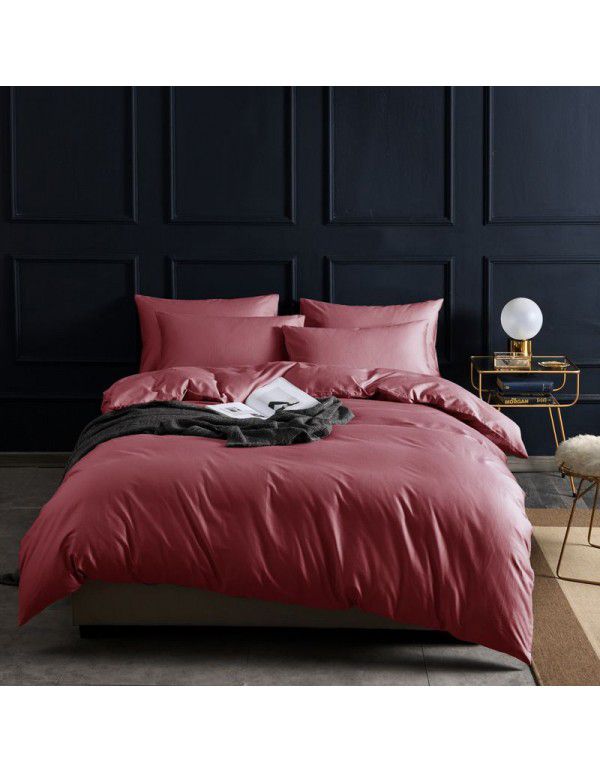 100 cotton 60 thread count long staple cotton four piece set pure cotton bed sheet quilt cover fitted sheet three piece set bedding 4 