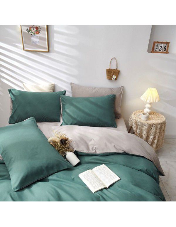  cross border foreign trade home textile three piece quilt cover, Japanese Simmons protective cover, four piece set 