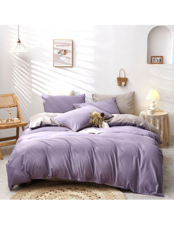  cross border trade small batch quilt cover three piece set Japanese fitted sheet four piece set 