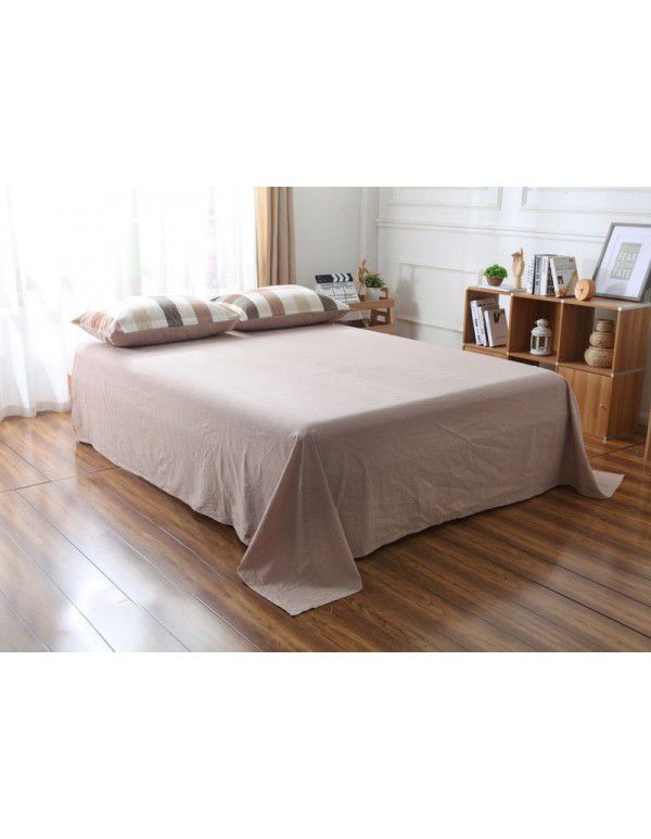 Washed cotton quilt sheet home textile cotton double bed sheet student dormitory single home textile bedding 
