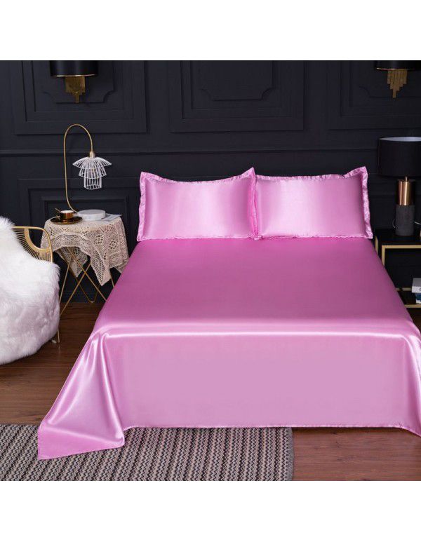 Summer ice silk bedspread single 1.5m student solid color single cold and supple dormitory quilt 1.8m double bed 