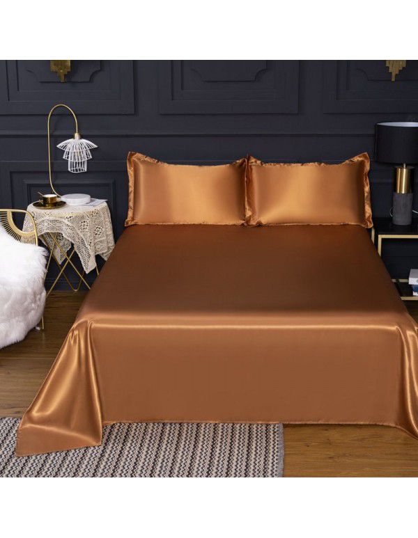 Summer ice silk bedspread single 1.5m student solid color single cold and supple dormitory quilt 1.8m double bed 