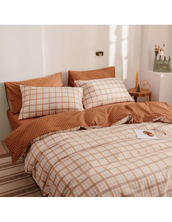 Foreign Trade Home Textile Bedding Three Piece All Cotton Explosives Amazon duvetcover Pure Cotton Printing Duvet Cover Set