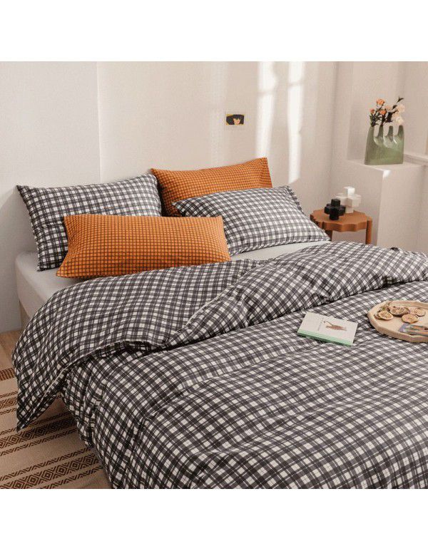 Foreign Trade Home Textile Bedding Three Piece All Cotton Explosives Amazon duvetcover Pure Cotton Printing Duvet Cover Set
