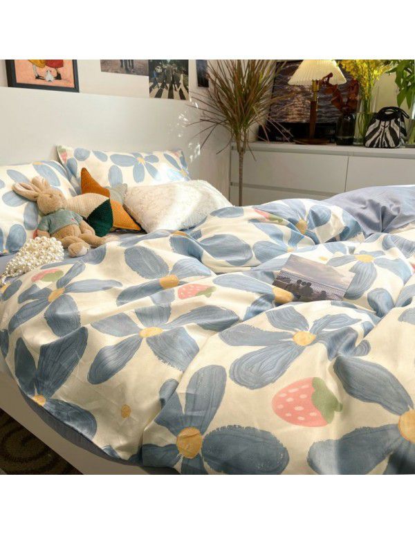 Three piece Bedding Set Gift Aloe Cotton Bedding Sheet Quilt Cover Four piece Bedding Sheet Set One piece Issued to Manufacturer Wholesale