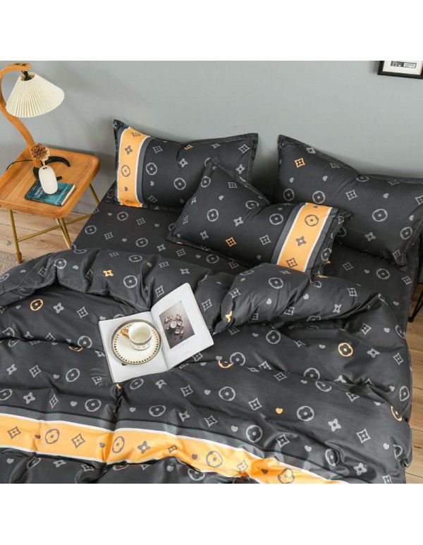 Wholesale thickened and brushed four piece sets of student dormitory three piece sets of spring, autumn and winter single sheets, quilt covers and bedding