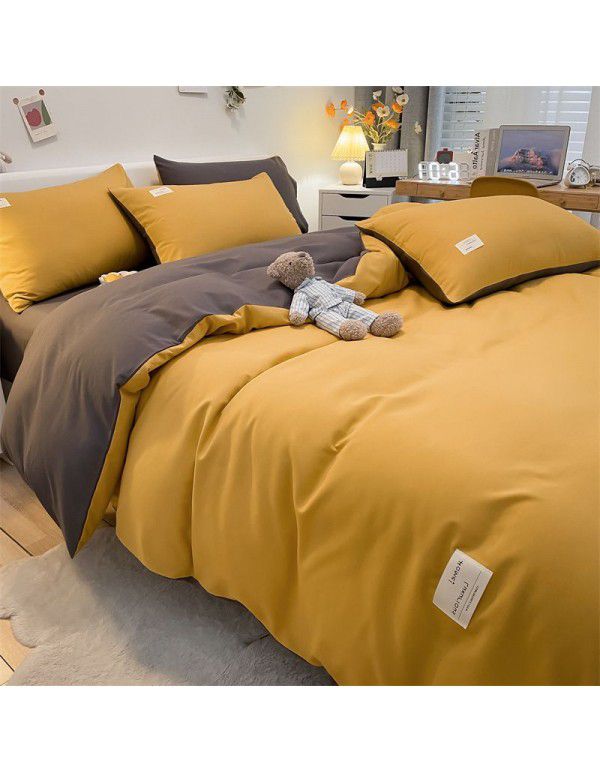 Manufacturer wholesale four piece sets of washable cotton bed sheets, quilt sets, single bed products, student dormitory bed sheets, three piece sets