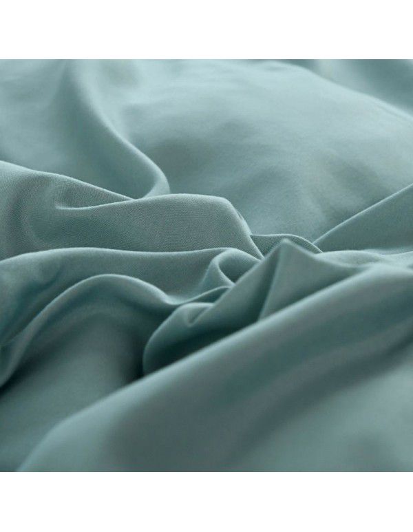 Ins Simple Pure Washed Cotton 4-Piece Fitted Sheet Student 3-Piece Dormitory Spring and Autumn Cotton Flat Cover Batch 4