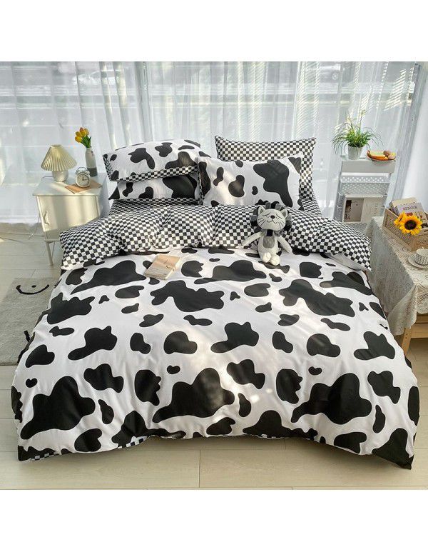 [Super factory] Manufacturer wholesale 2022 pure cotton four piece set Xiains style cotton skin friendly sheet four piece set