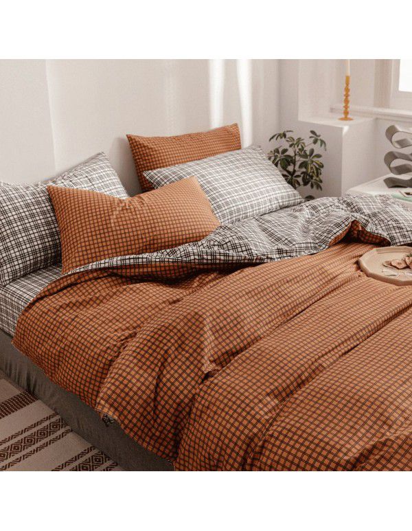 Foreign Trade Home Textile Bedding Three Piece All Cotton Explosives Amazon duvetcover Pure Cotton Printing Duvet Cover Set
