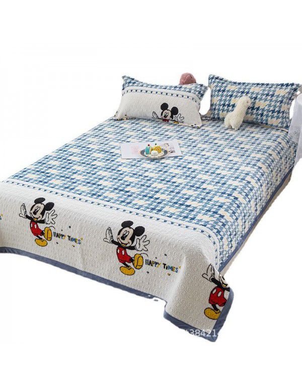 New Milk Pile Bed Cover Three piece Student Dormitory Mattress Blanket Multi functional Non slip Cushion Right Angle Tatami