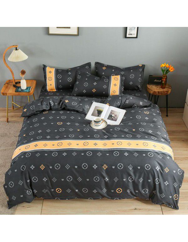 Wholesale thickened and brushed four piece sets of student dormitory three piece sets of spring, autumn and winter single sheets, quilt covers and bedding
