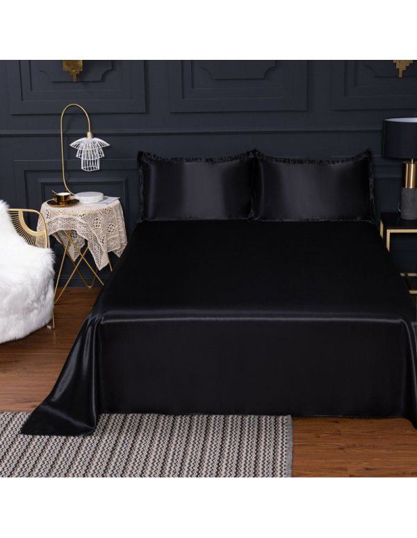 Summer ice silk bedspread single 1.5m student solid color single cold and supple dormitory quilt 1.8m double bed 