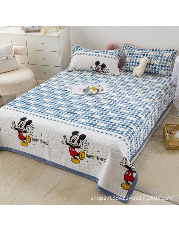 New Milk Pile Bed Cover Three piece Student Dormitory Mattress Blanket Multi functional Non slip Cushion Right Angle Tatami