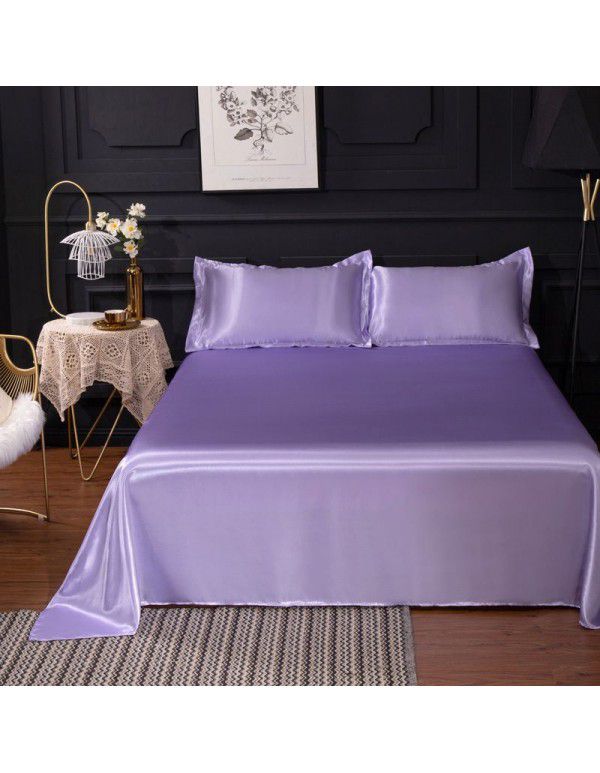 Summer ice silk bedspread single 1.5m student solid color single cold and supple dormitory quilt 1.8m double bed 