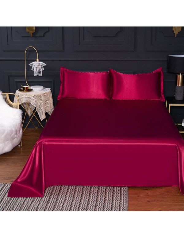 Summer ice silk bedspread single 1.5m student solid color single cold and supple dormitory quilt 1.8m double bed 