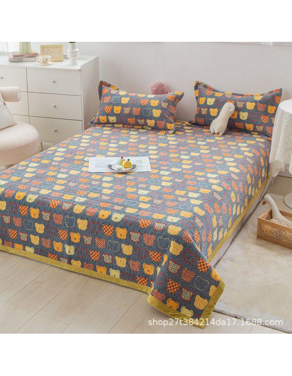 New Milk Pile Bed Cover Three piece Student Dormitory Mattress Blanket Multi functional Non slip Cushion Right Angle Tatami