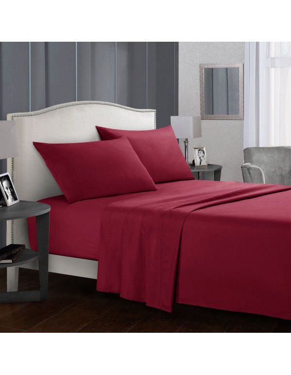 Victoria Europe cross-border home textile Amazon ebay bed sheet fitted sheet foreign trade four piece bedsheetset pillowcase