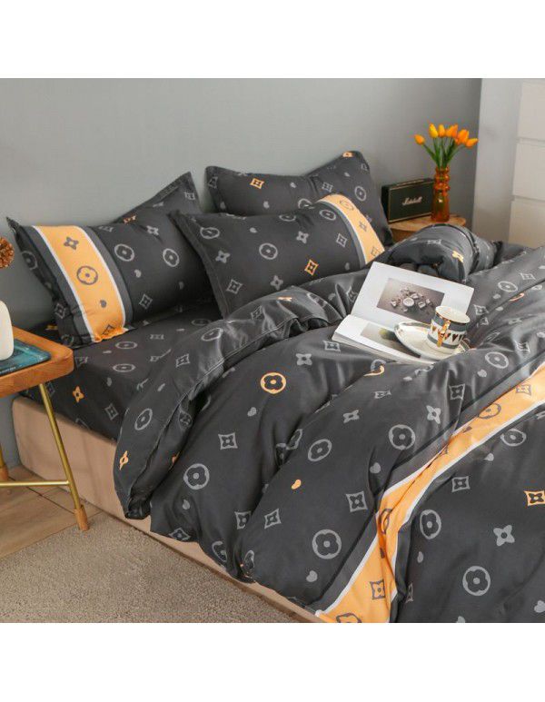 Wholesale thickened and brushed four piece sets of student dormitory three piece sets of spring, autumn and winter single sheets, quilt covers and bedding