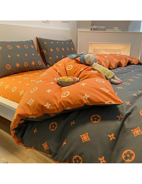 Three piece Bedding Set Gift Aloe Cotton Bedding Sheet Quilt Cover Four piece Bedding Sheet Set One piece Issued to Manufacturer Wholesale
