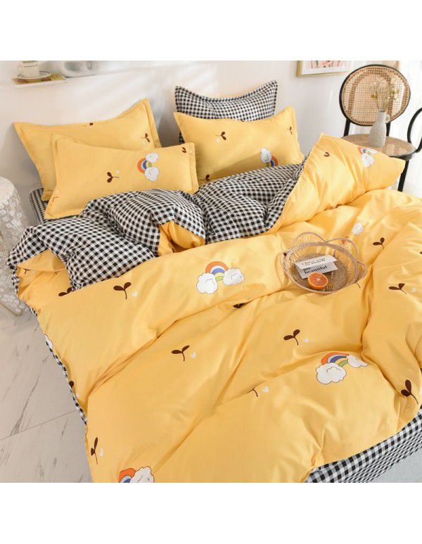 Three piece Bedding Set Gift Aloe Cotton Bedding Sheet Quilt Cover Four piece Bedding Sheet Set One piece Issued to Manufacturer Wholesale