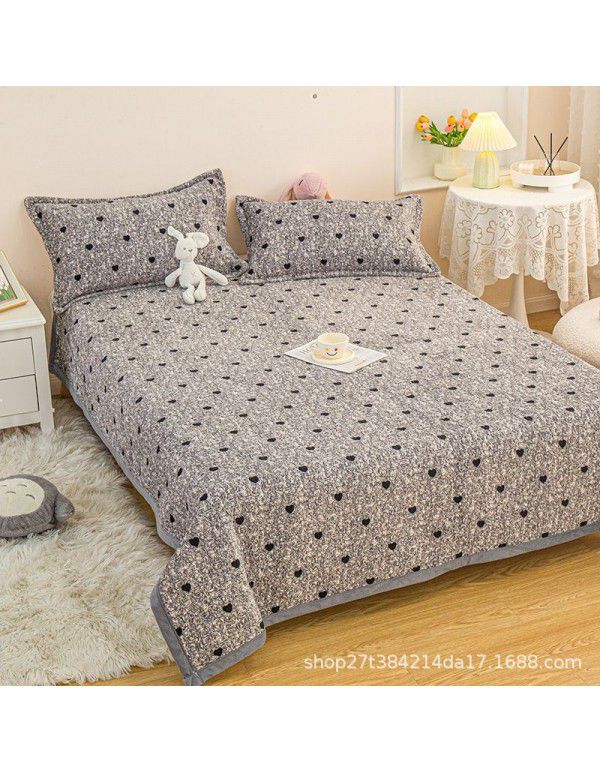 New Milk Pile Bed Cover Three piece Student Dormitory Mattress Blanket Multi functional Non slip Cushion Right Angle Tatami