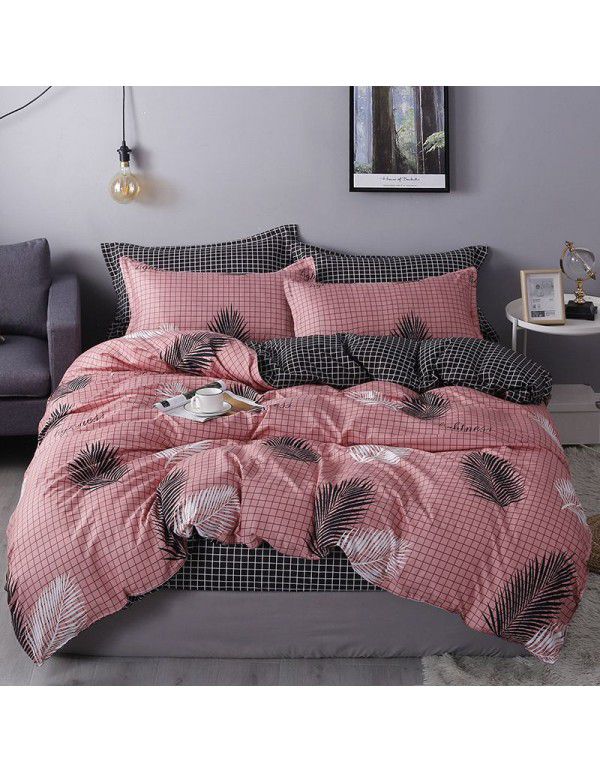 Wholesale thickened and brushed four piece sets of student dormitory three piece sets of spring, autumn and winter single sheets, quilt covers and bedding