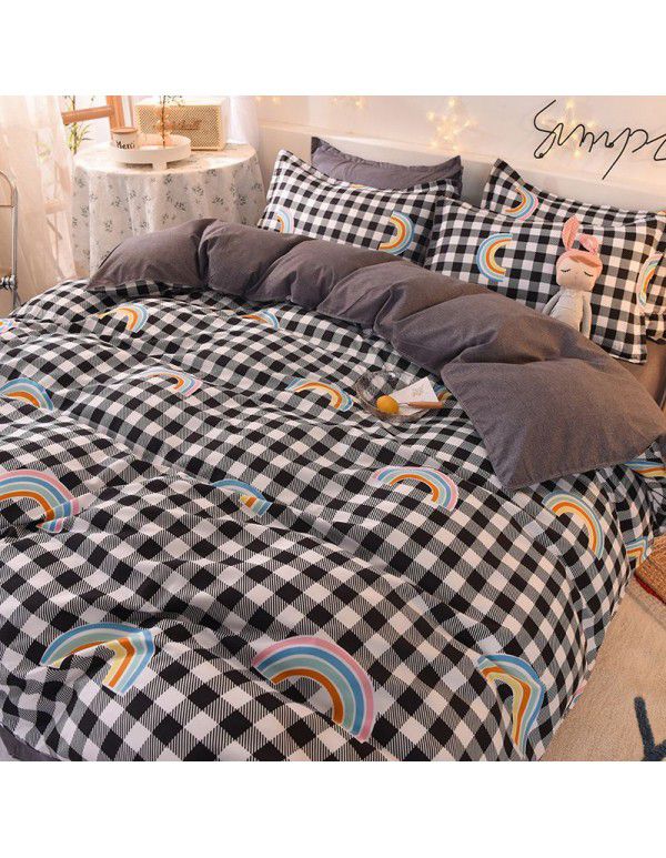 Three piece Bedding Set Gift Aloe Cotton Bedding Sheet Quilt Cover Four piece Bedding Sheet Set One piece Issued to Manufacturer Wholesale