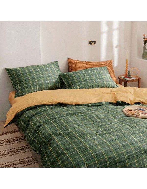 Foreign Trade Home Textile Bedding Three Piece All Cotton Explosives Amazon duvetcover Pure Cotton Printing Duvet Cover Set